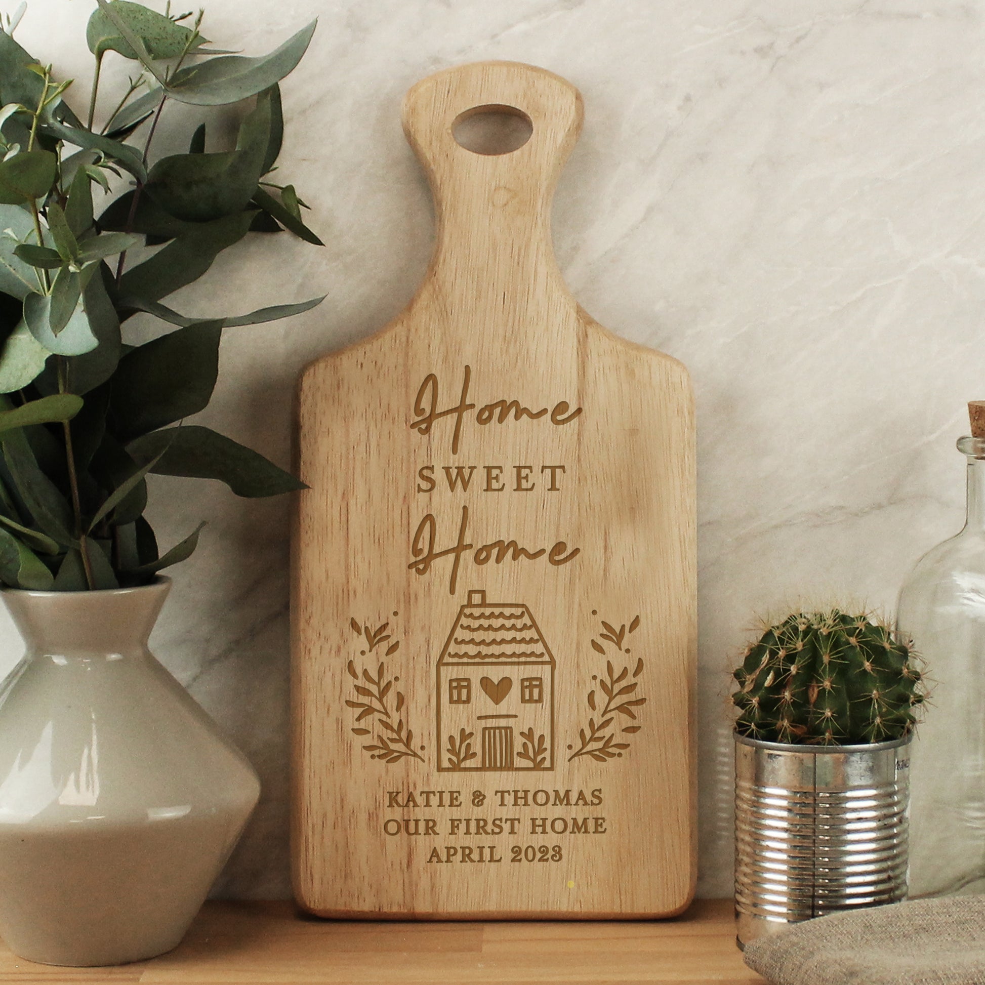 Personalised HOME Wooden Paddle Board - MK&JD Gifts