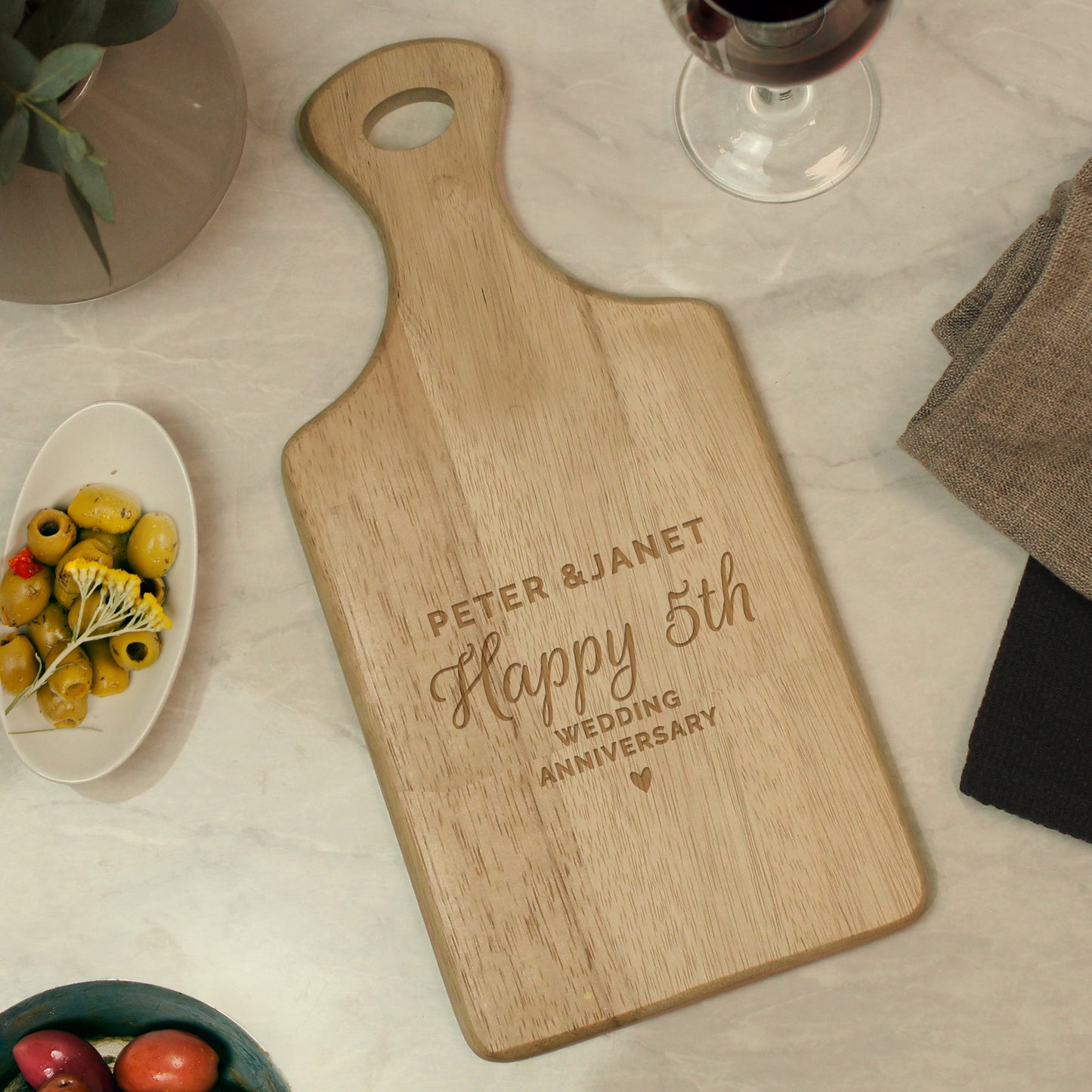 Personalised Wedding Wooden Paddle Board - MK&JD Gifts