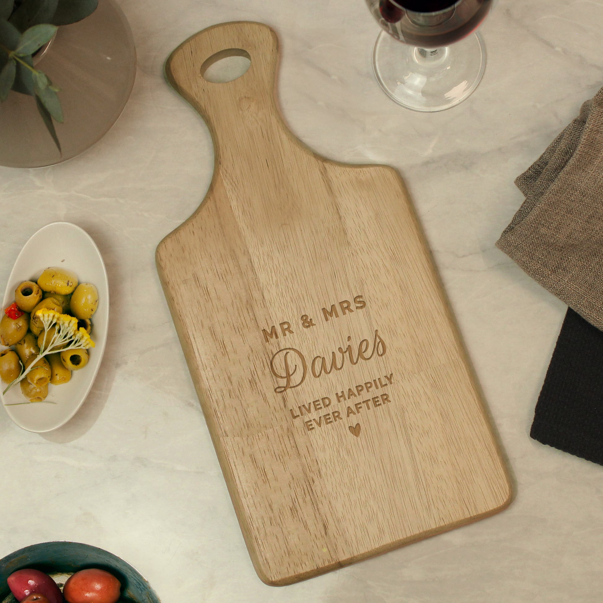 Personalised Wedding Wooden Paddle Board - MK&JD Gifts