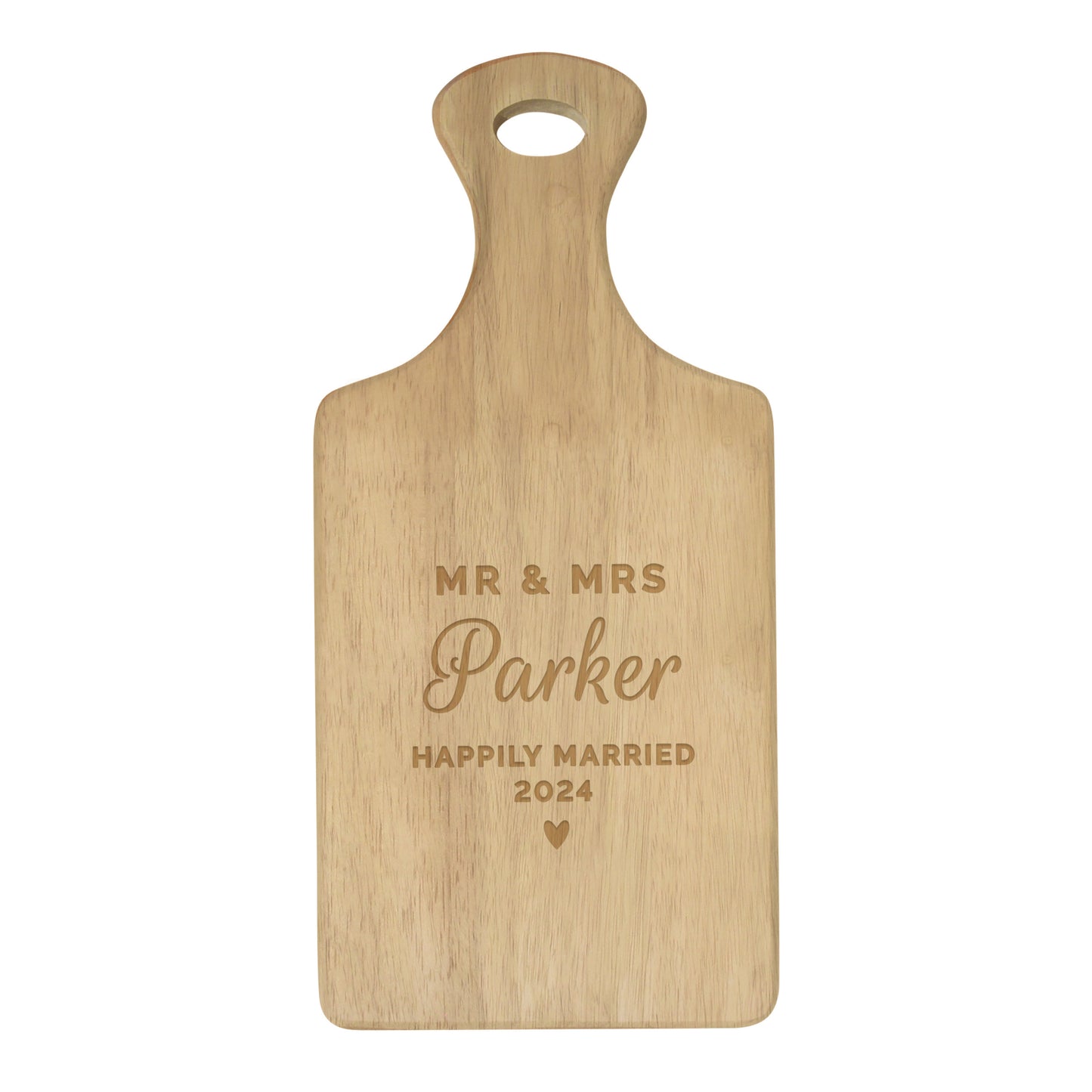 Personalised Wedding Wooden Paddle Board - MK&JD Gifts