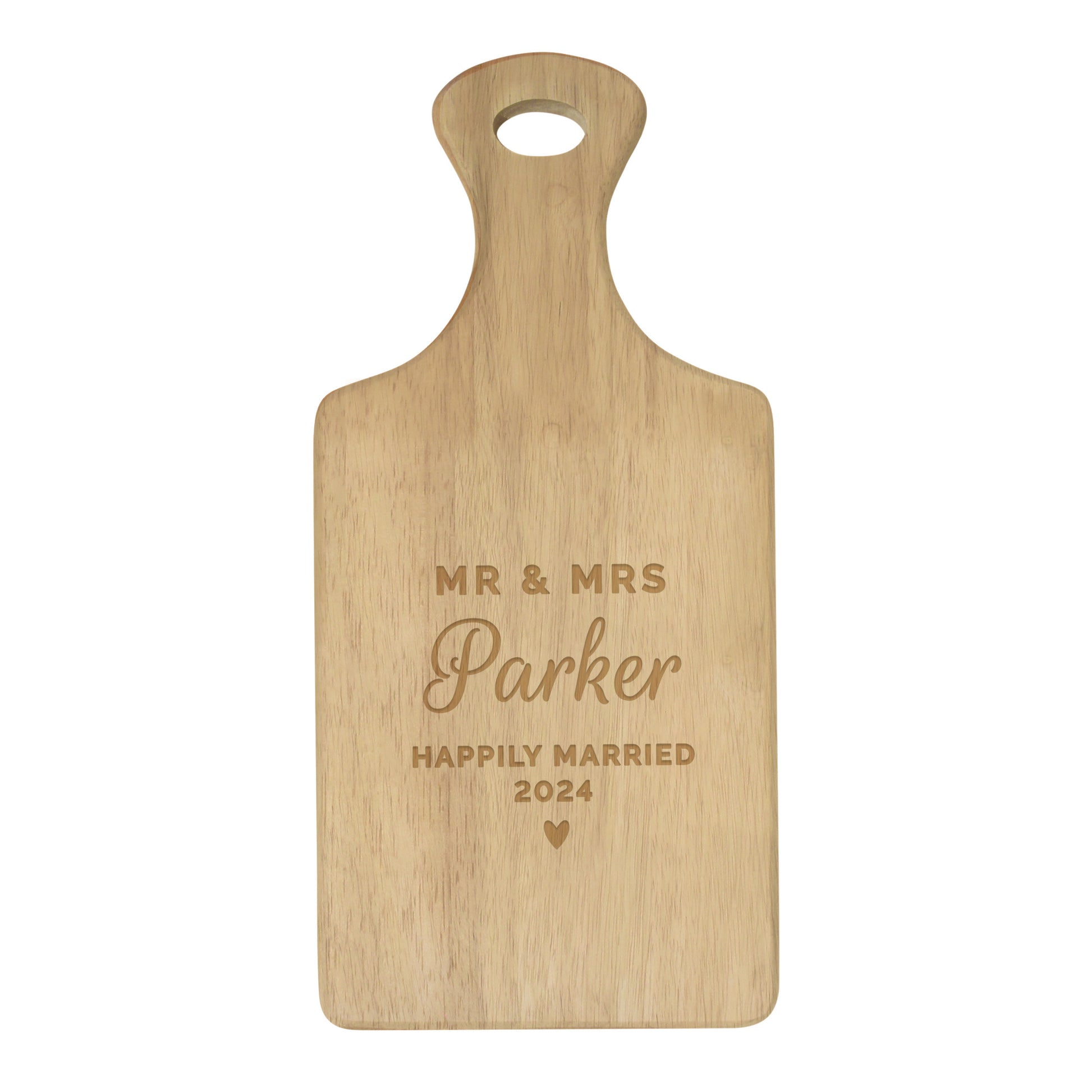Personalised Wedding Wooden Paddle Board - MK&JD Gifts