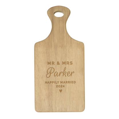 Personalised Wedding Wooden Paddle Board - MK&JD Gifts