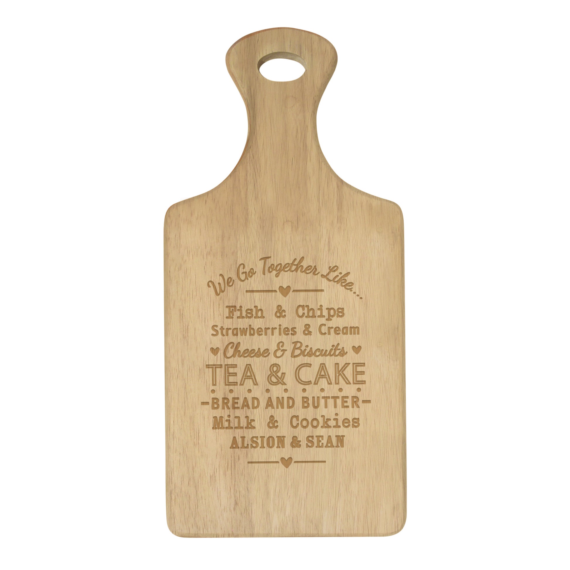 Personalised We Go Together Wooden Paddle Board - MK&JD Gifts