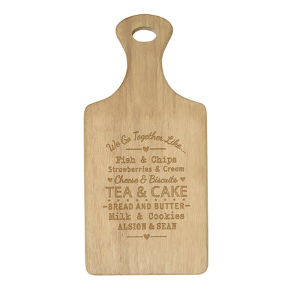 Personalised We Go Together Wooden Paddle Board - MK&JD Gifts
