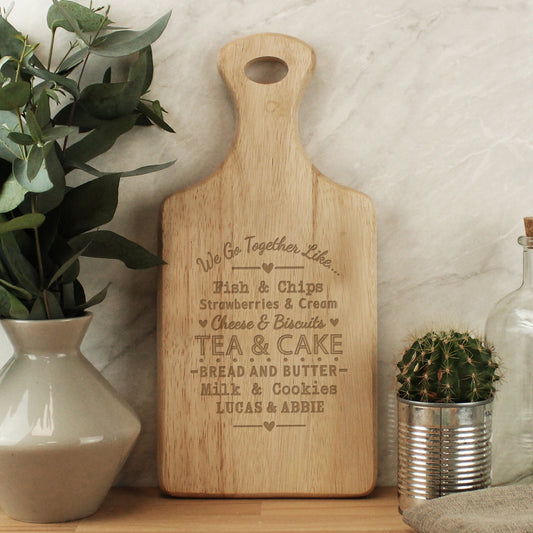 Personalised We Go Together Wooden Paddle Board - MK&JD Gifts