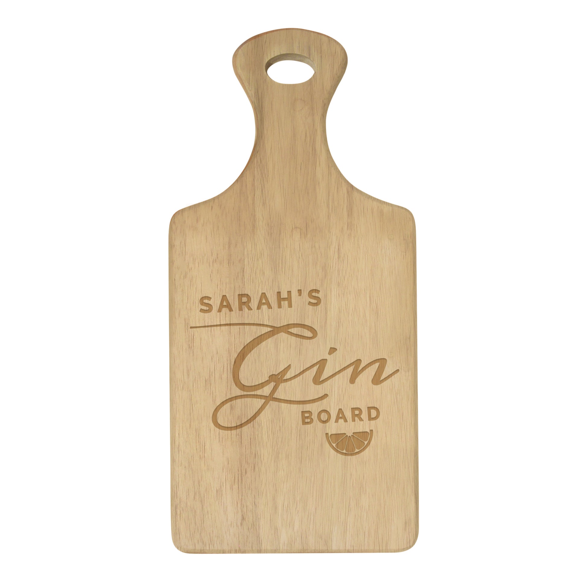 Personalised Gin Wooden Paddle Board - MK&JD Gifts