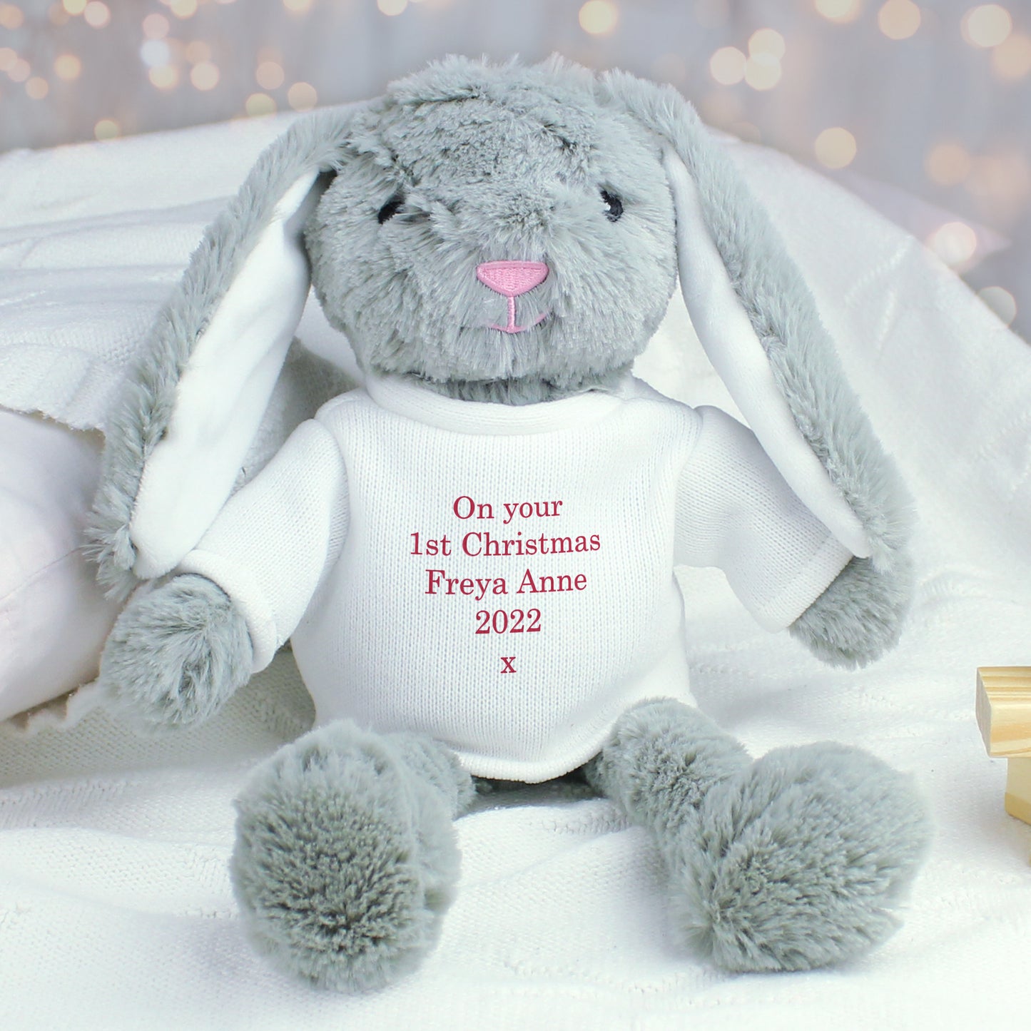 Personalised Christmas Bunny Rabbit - Red - MK&JD Gifts