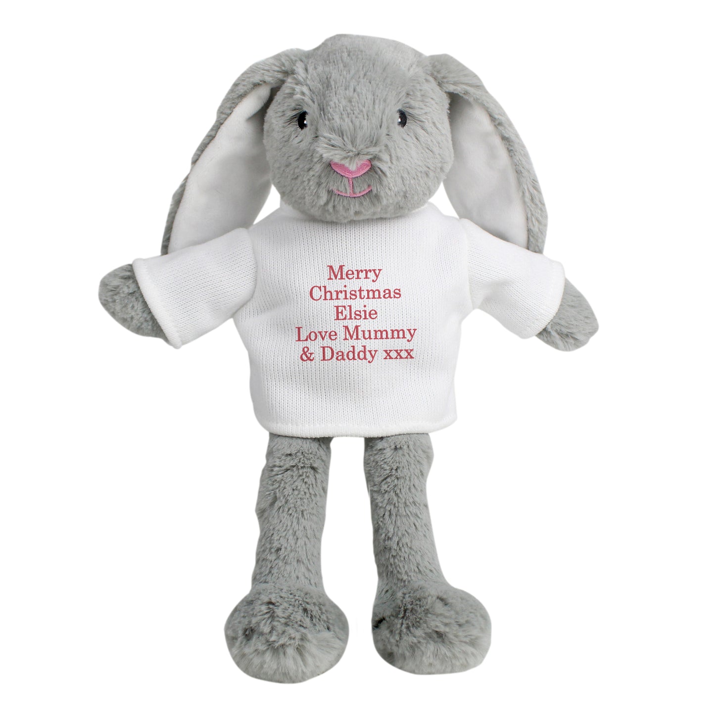 Personalised Christmas Bunny Rabbit - Red - MK&JD Gifts