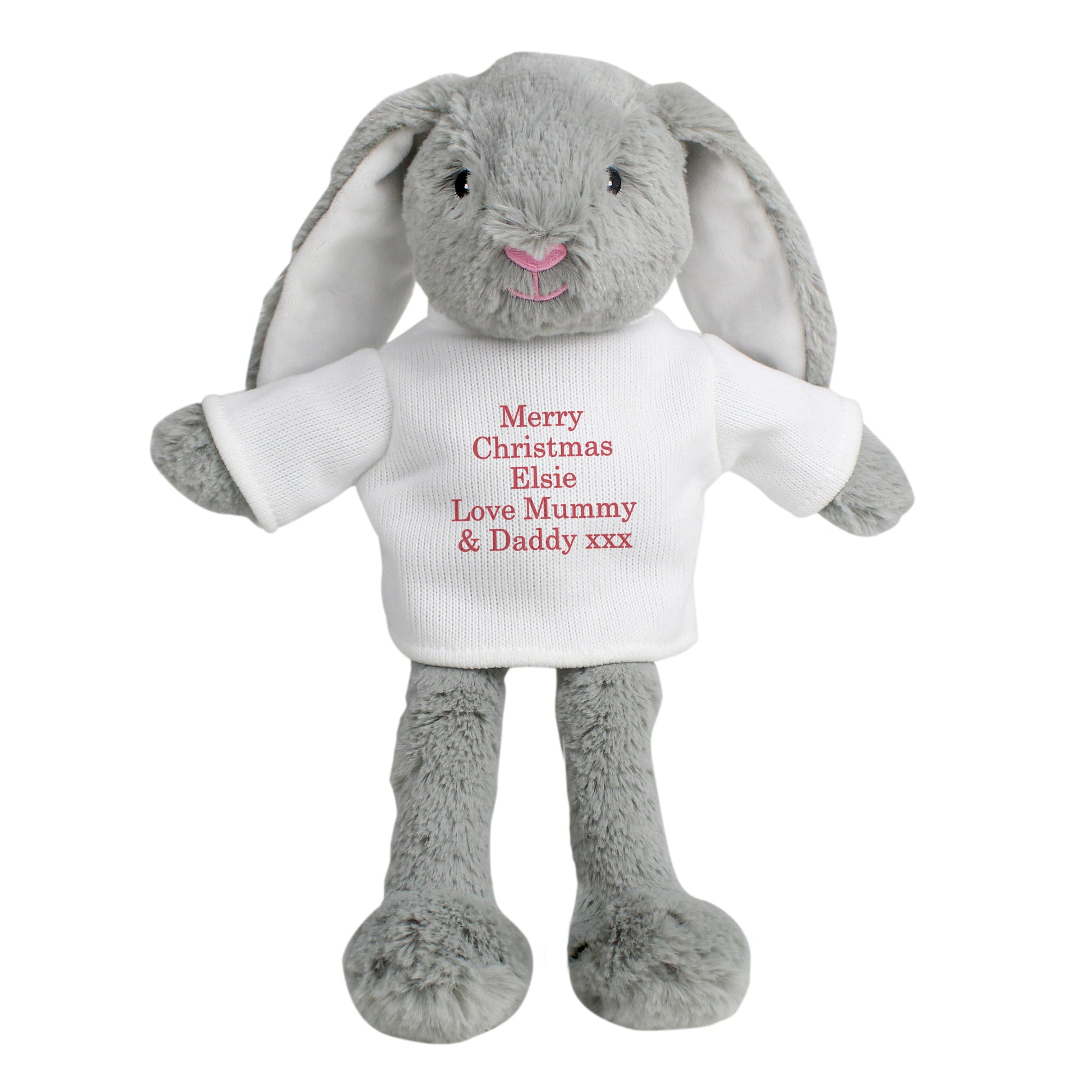 Personalised Christmas Bunny Rabbit - Red - MK&JD Gifts