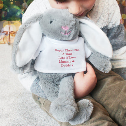 Personalised Christmas Bunny Rabbit - Red - MK&JD Gifts