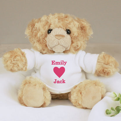 Personalised Love Heart Teddy Bear - MK&JD Gifts