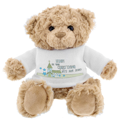 Personalised Blue Church Message Teddy Bear - MK&JD Gifts