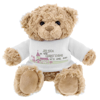 Personalised Pink Church Teddy Bear - MK&JD Gifts