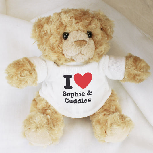Personalised I Love... Teddy Bear - MK&JD Gifts