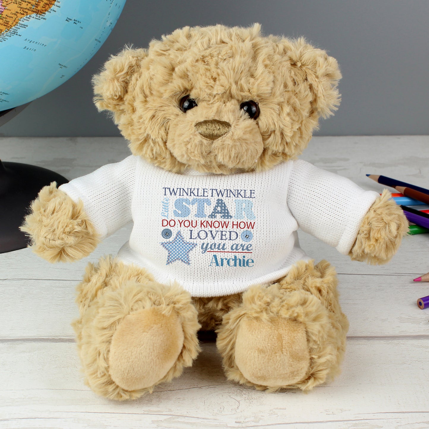Personalised Twinkle Boys Teddy Bear - MK&JD Gifts