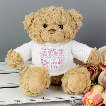 Personalised Twinkle Girls Teddy Bear - MK&JD Gifts