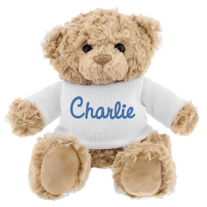 Personalised Blue Name Only Teddy Bear - MK&JD Gifts