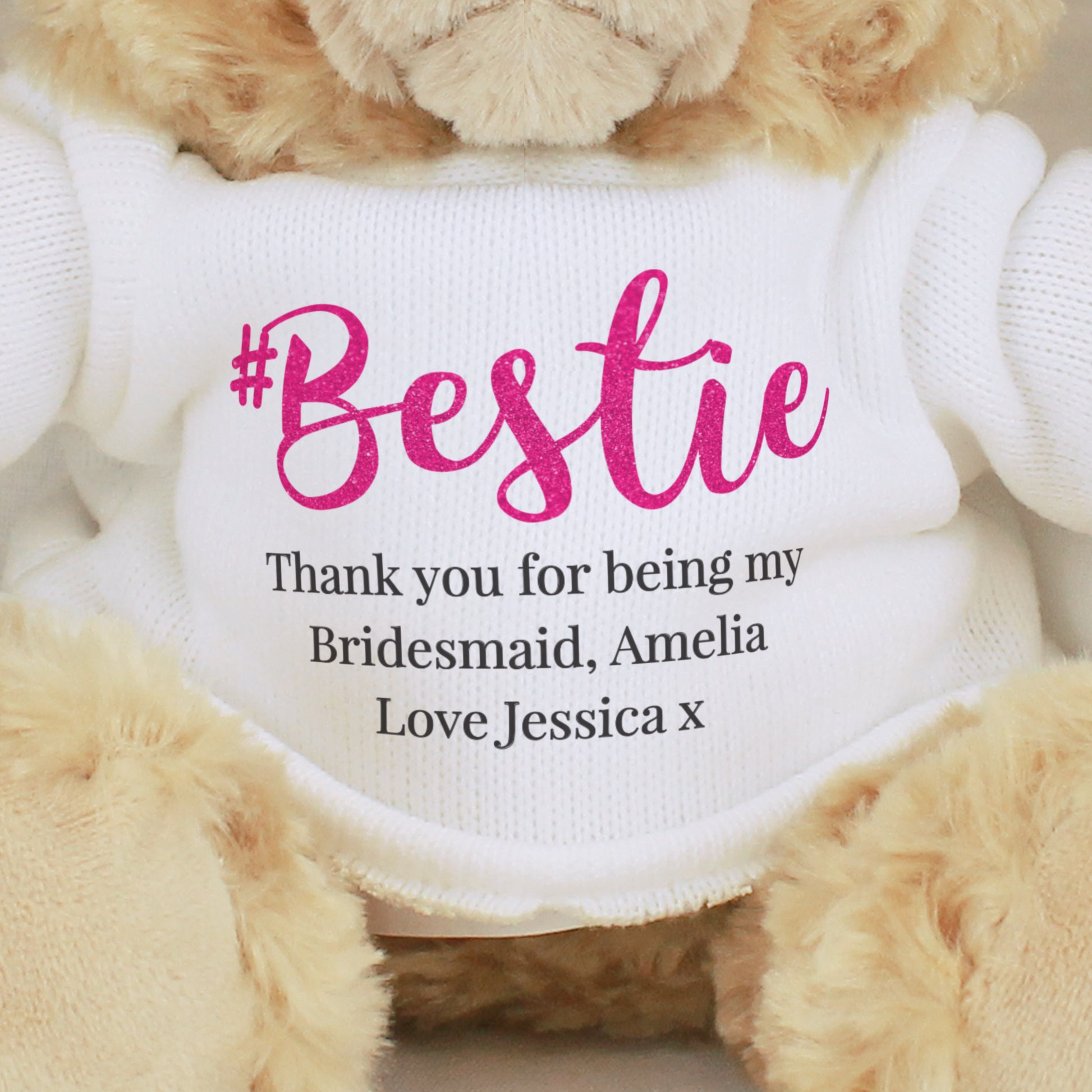 Personalised #Bestie Teddy Bear - MK&JD Gifts