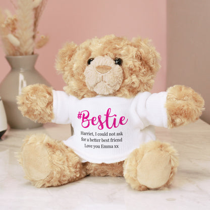 Personalised #Bestie Teddy Bear - MK&JD Gifts