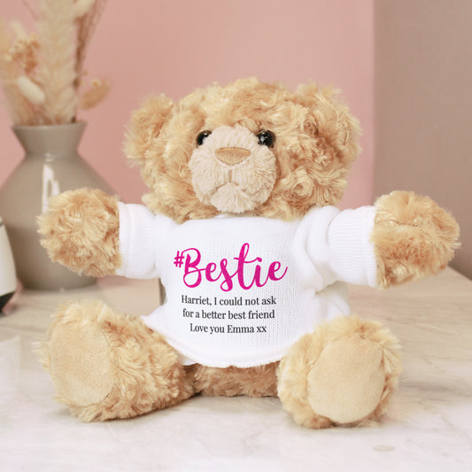 Personalised #Bestie Teddy Bear - MK&JD Gifts