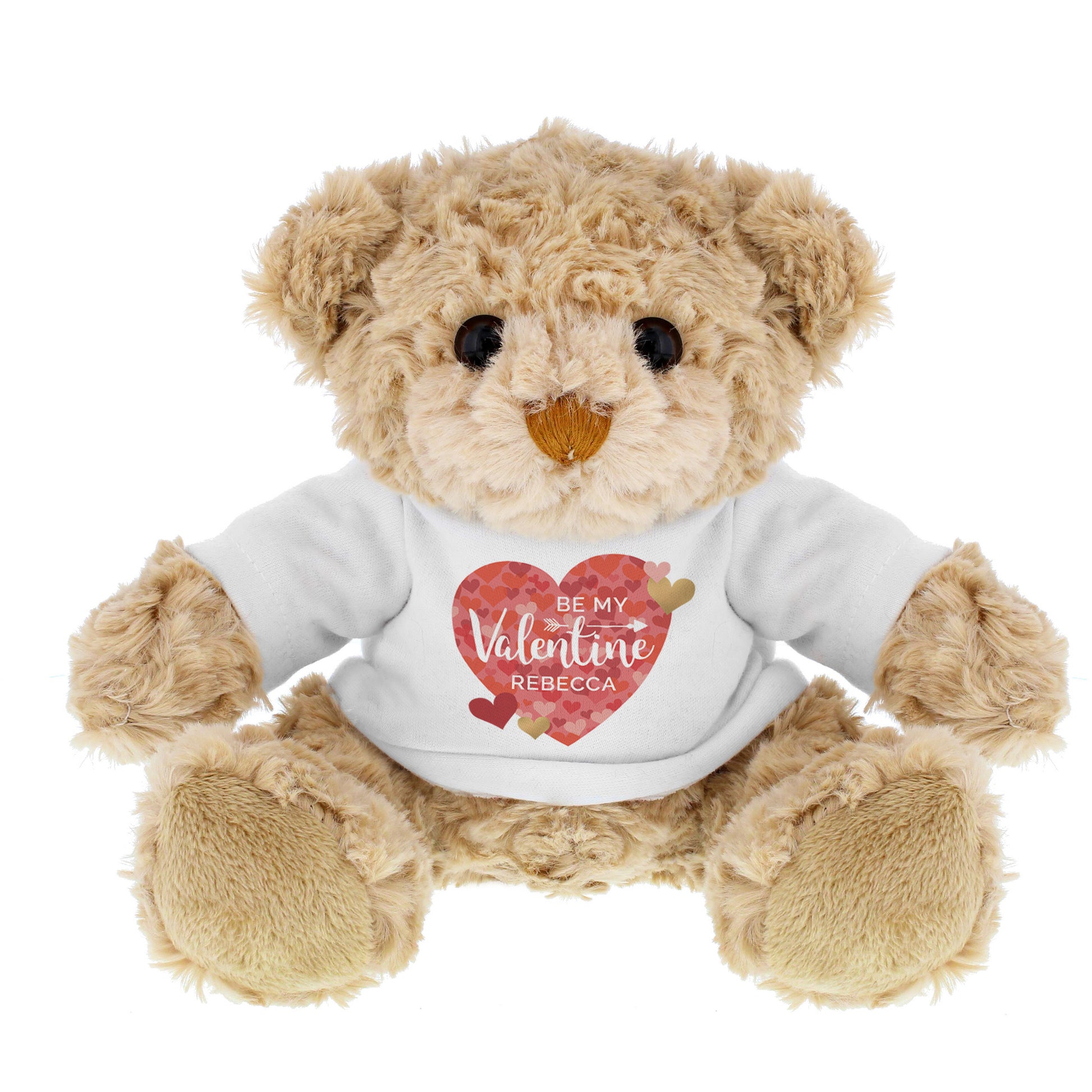 Personalised Valentine's Day Confetti Hearts Teddy Bear - MK&JD Gifts