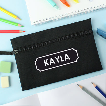 Personalised Black Pencil Case - MK&JD Gifts