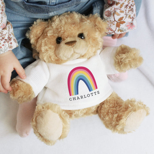 Personalised Rainbow Teddy Bear - MK&JD Gifts