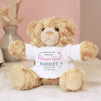 Personalised Girls Free Text Teddy Bear - MK&JD Gifts