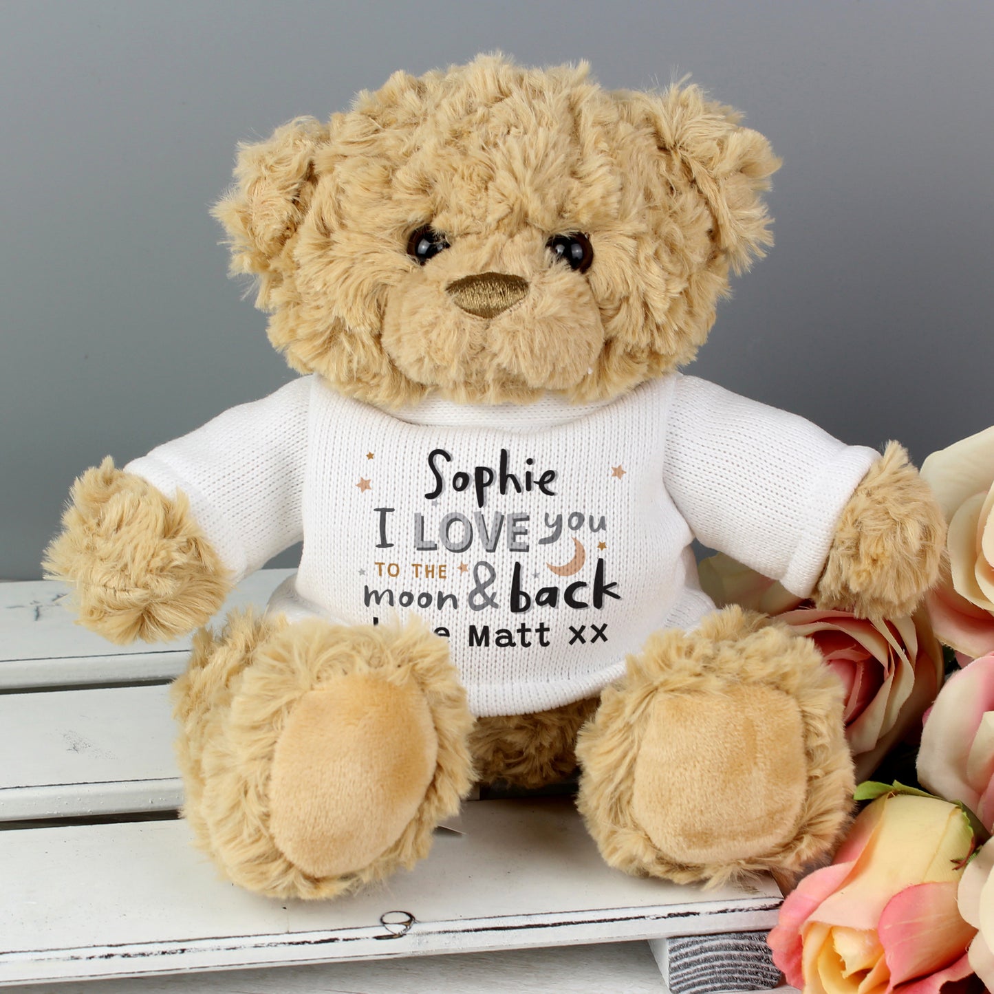 Personalised To the Moon and Back Teddy Bear - MK&JD Gifts
