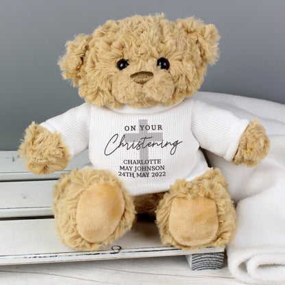 Personalised On Your Christening Teddy Bear - MK&JD Gifts
