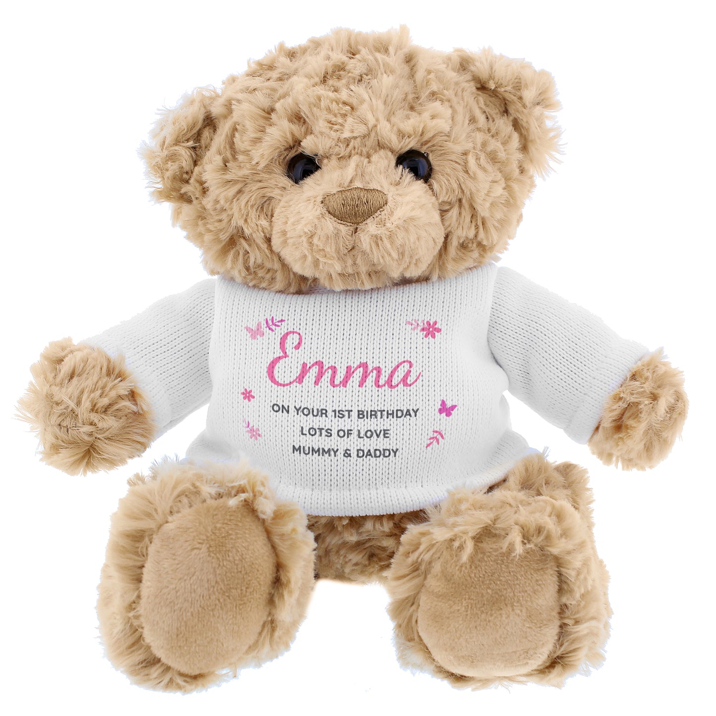Personalised Pink Name & Message Teddy Bear - MK&JD Gifts