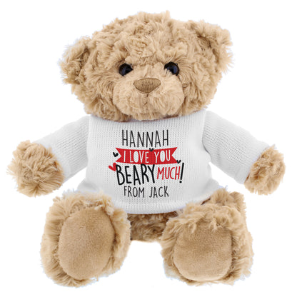 Personalised Love You Beary Much Teddy Bear - MK&JD Gifts