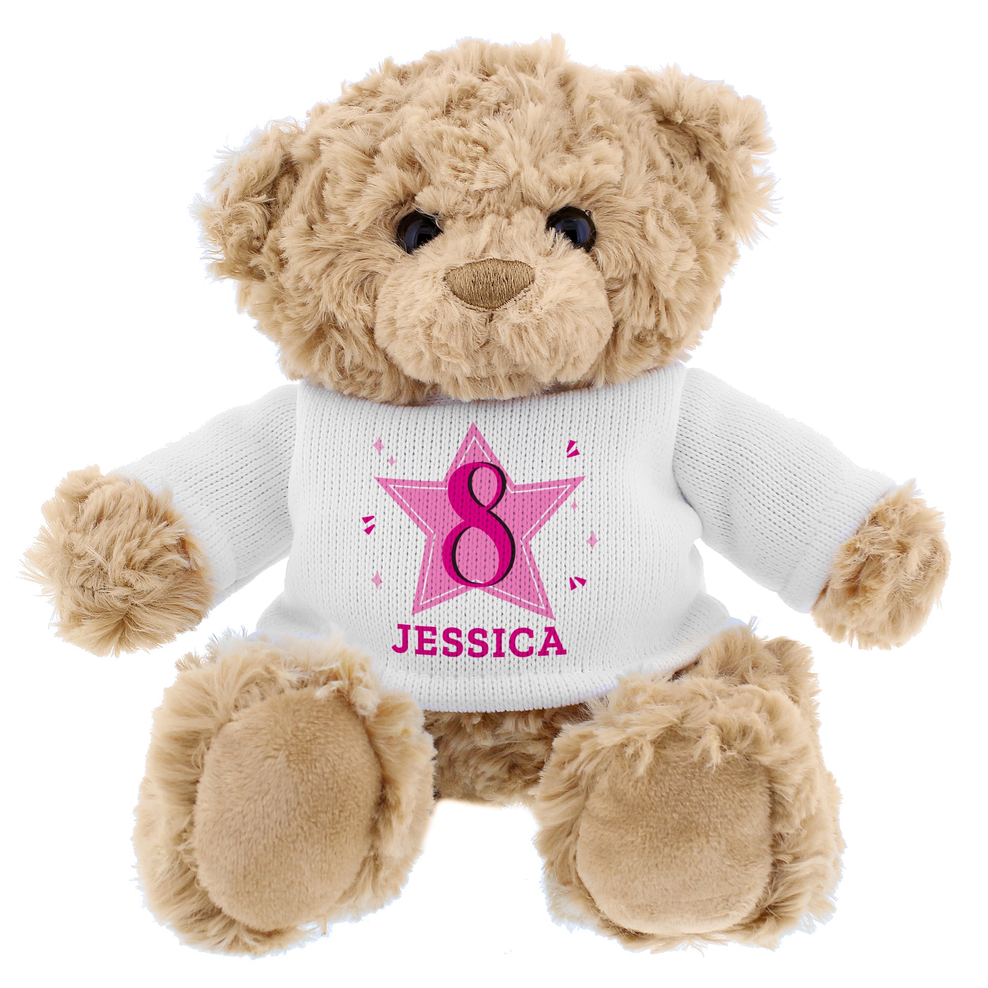 Personalised Pink Big Age Teddy Bear - MK&JD Gifts