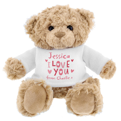 Personalised I Love You Teddy Bear - MK&JD Gifts