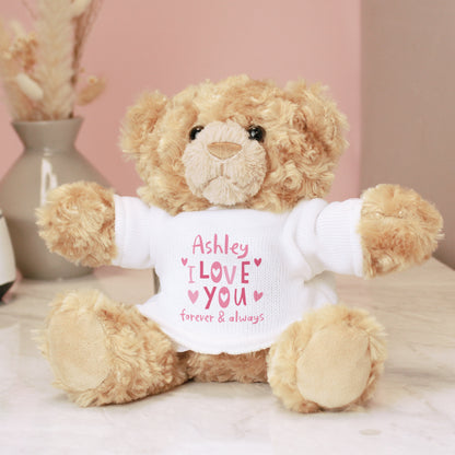 Personalised I Love You Teddy Bear - MK&JD Gifts