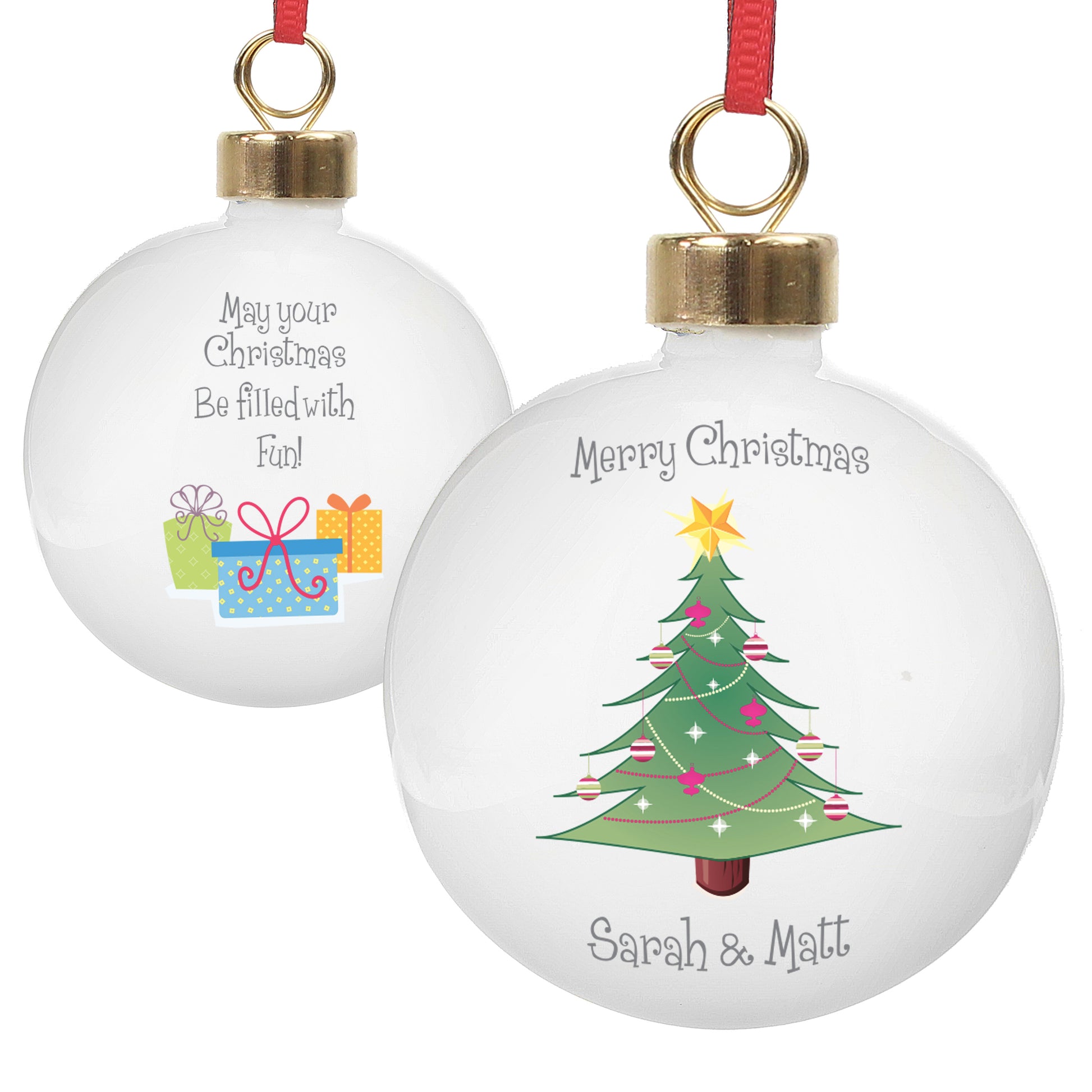 Personalised Christmas Tree Bauble - MK&JD Gifts