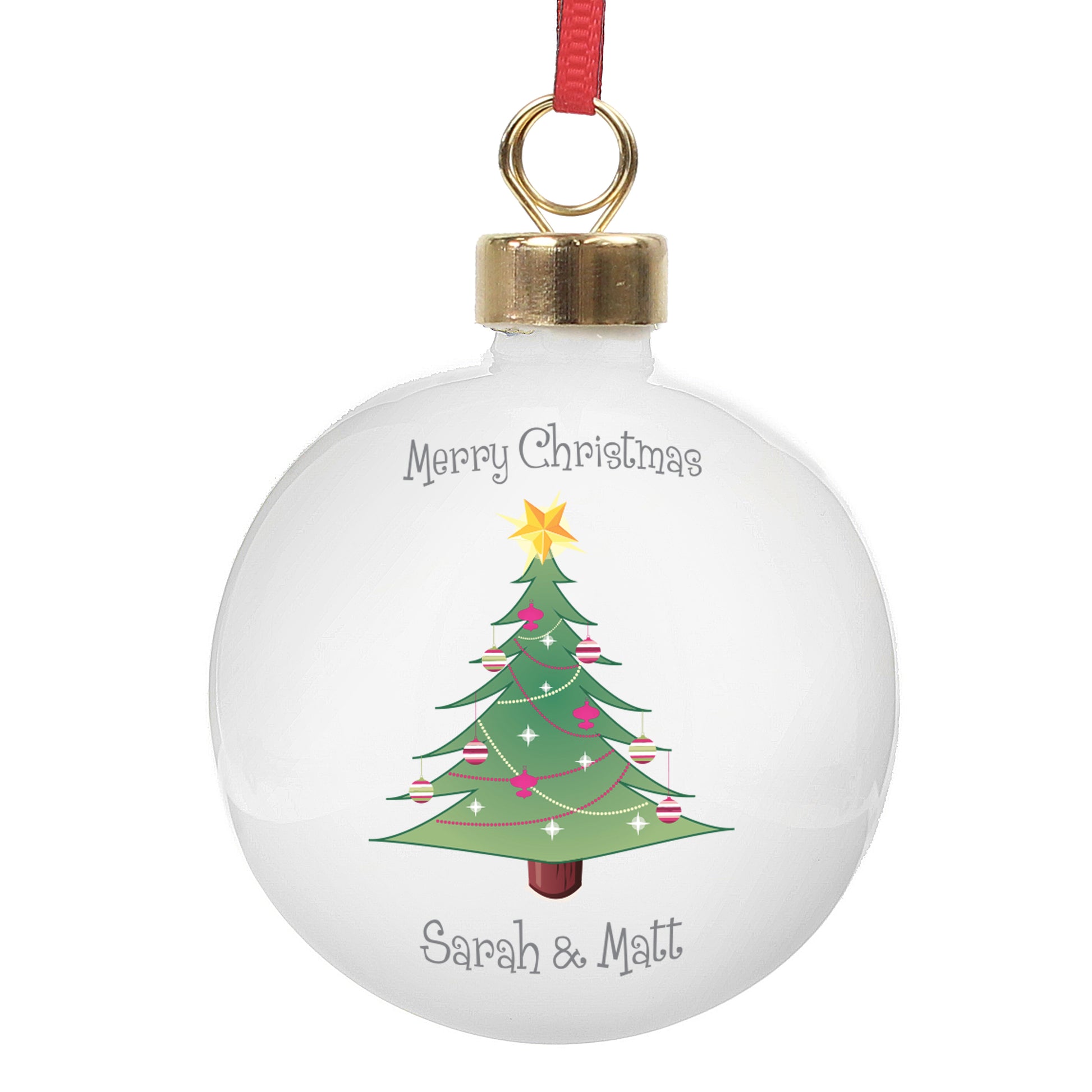 Personalised Christmas Tree Bauble - MK&JD Gifts