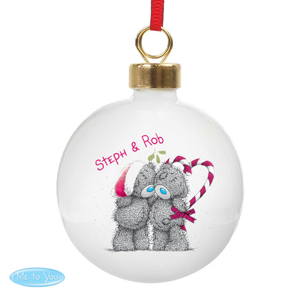 Personalised Me To You Couple Christmas Bauble - MK&JD Gifts
