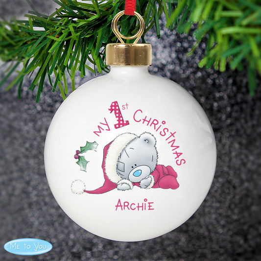 Personalised Me To You My 1st Christmas Bauble - MK&JD Gifts
