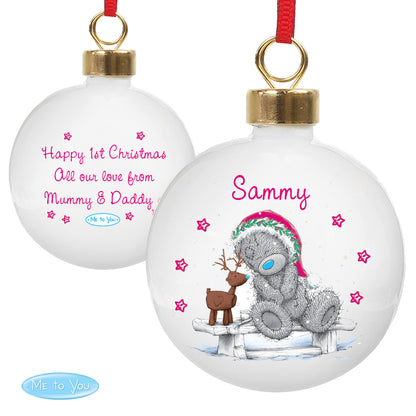 Personalised Me To You Reindeer Bauble - MK&JD Gifts