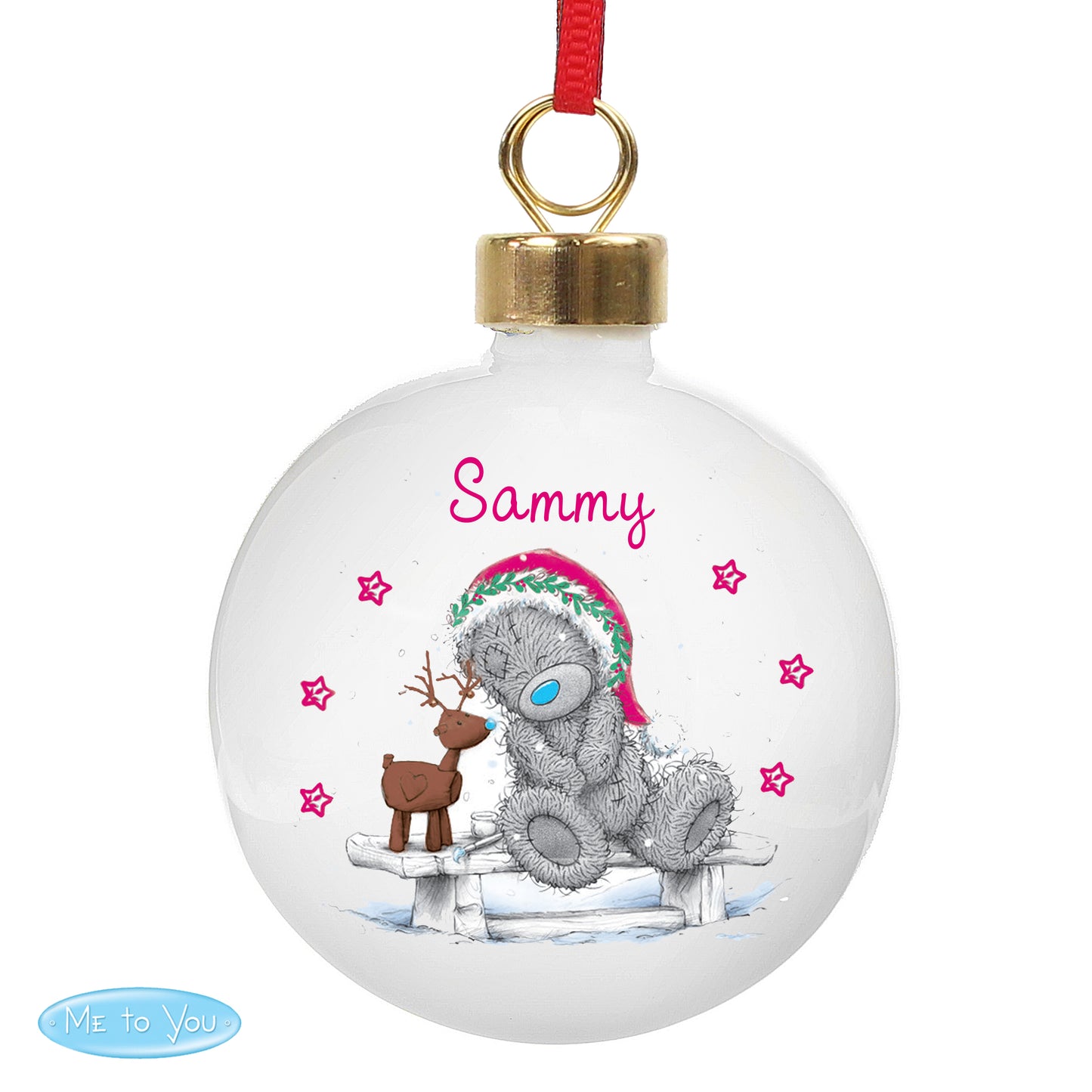 Personalised Me To You Reindeer Bauble - MK&JD Gifts