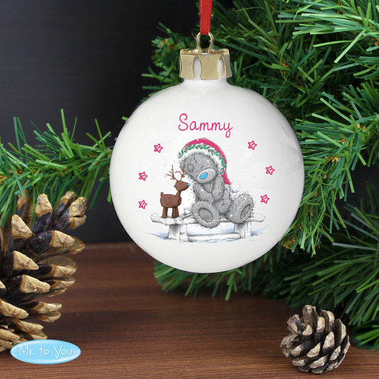Personalised Me To You Reindeer Bauble - MK&JD Gifts