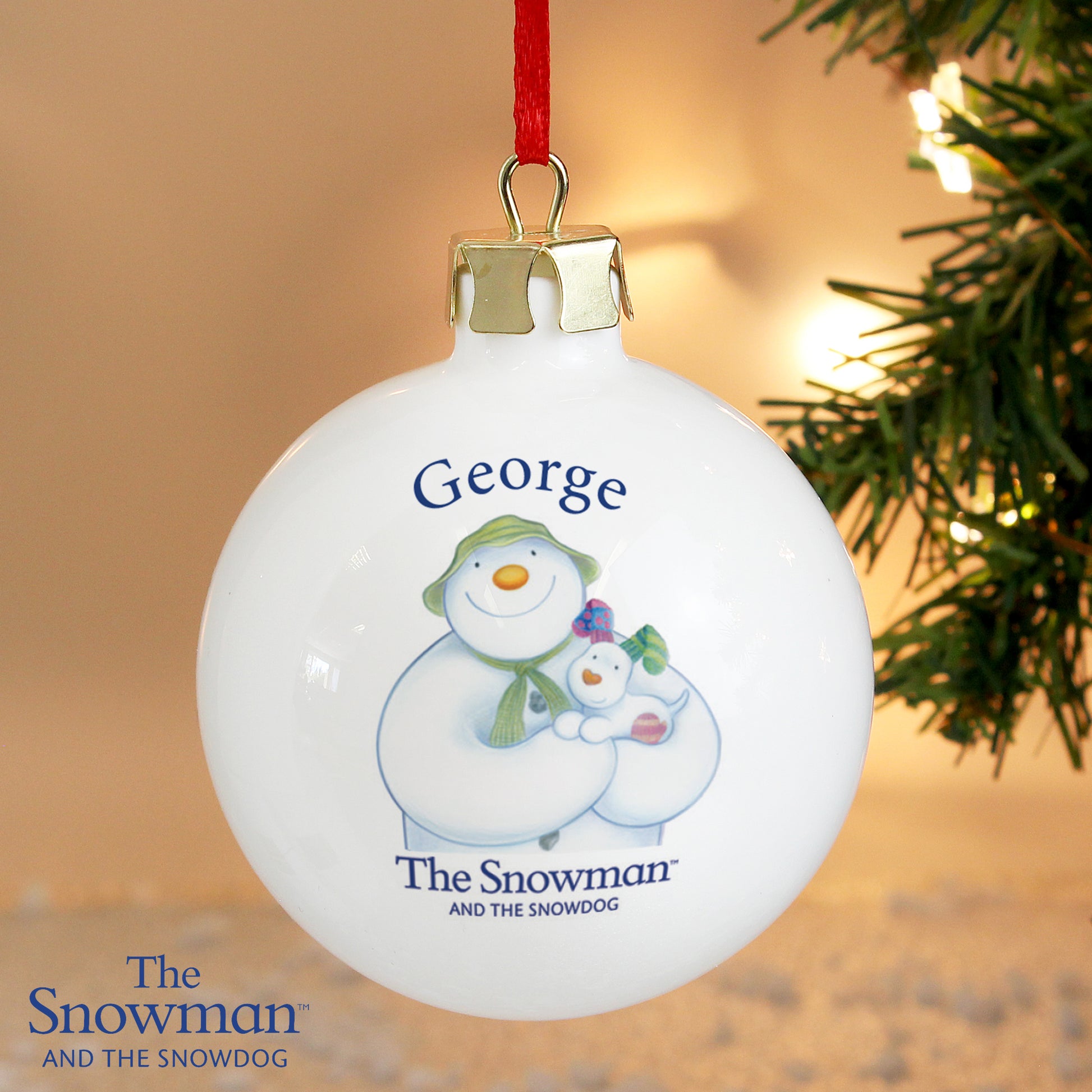 Personalised The Snowman and the Snowdog Bauble - MK&JD Gifts