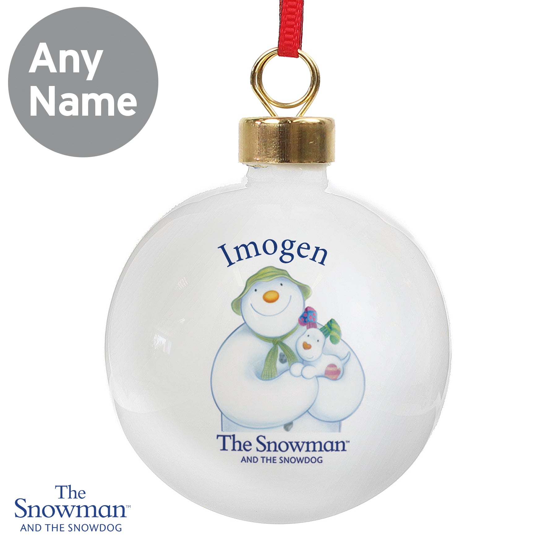 Personalised The Snowman and the Snowdog Bauble - MK&JD Gifts
