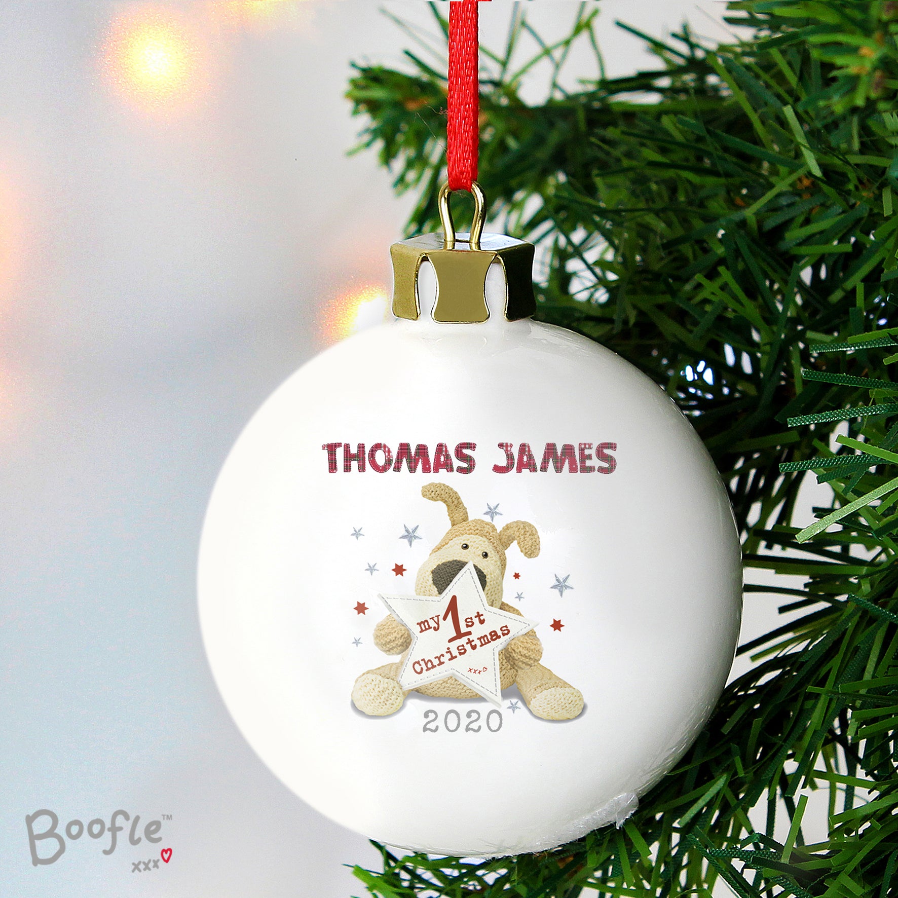 Personalised Boofle My 1st Christmas Bauble - MK&JD Gifts