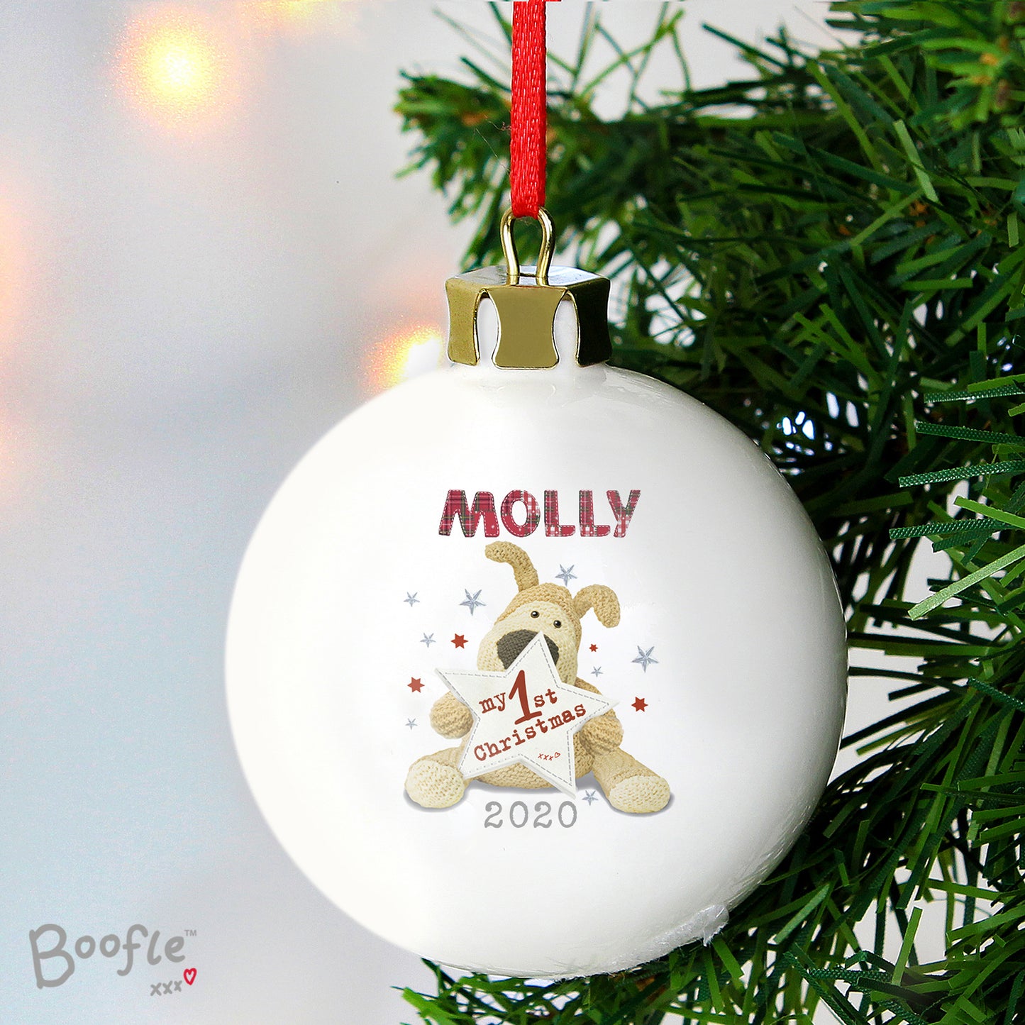 Personalised Boofle My 1st Christmas Bauble - MK&JD Gifts