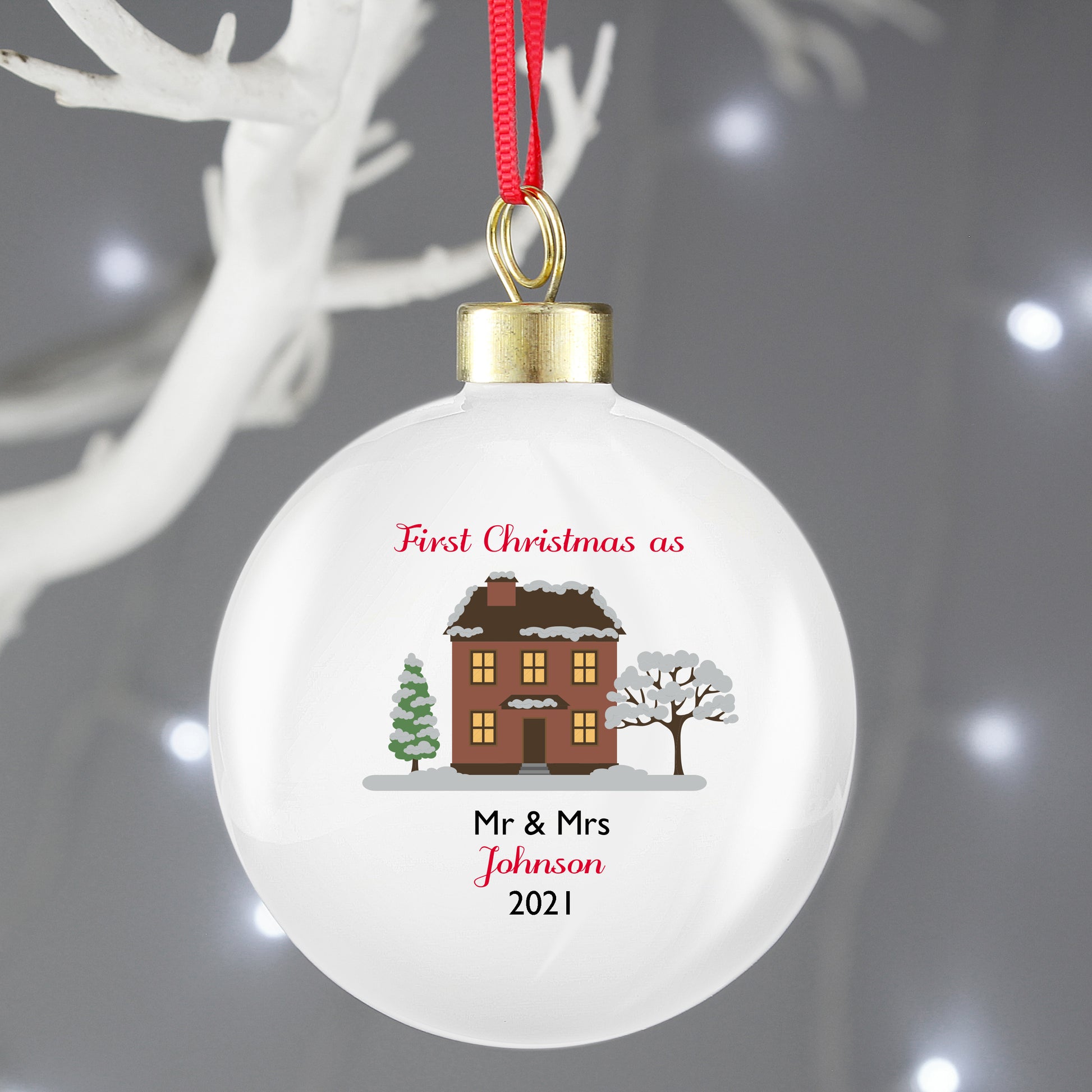 Personalised Cosy Christmas Bauble - MK&JD Gifts