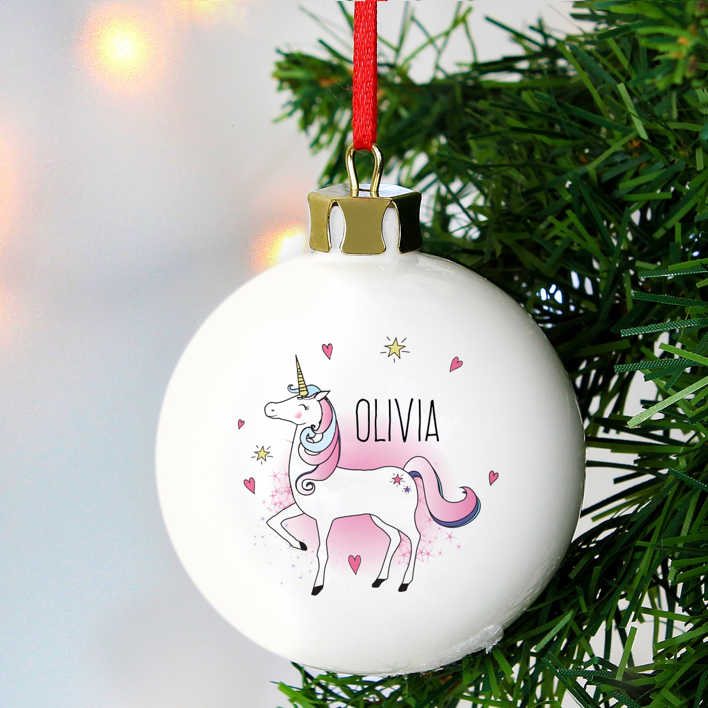 Personalised Unicorn Bauble - MK&JD Gifts