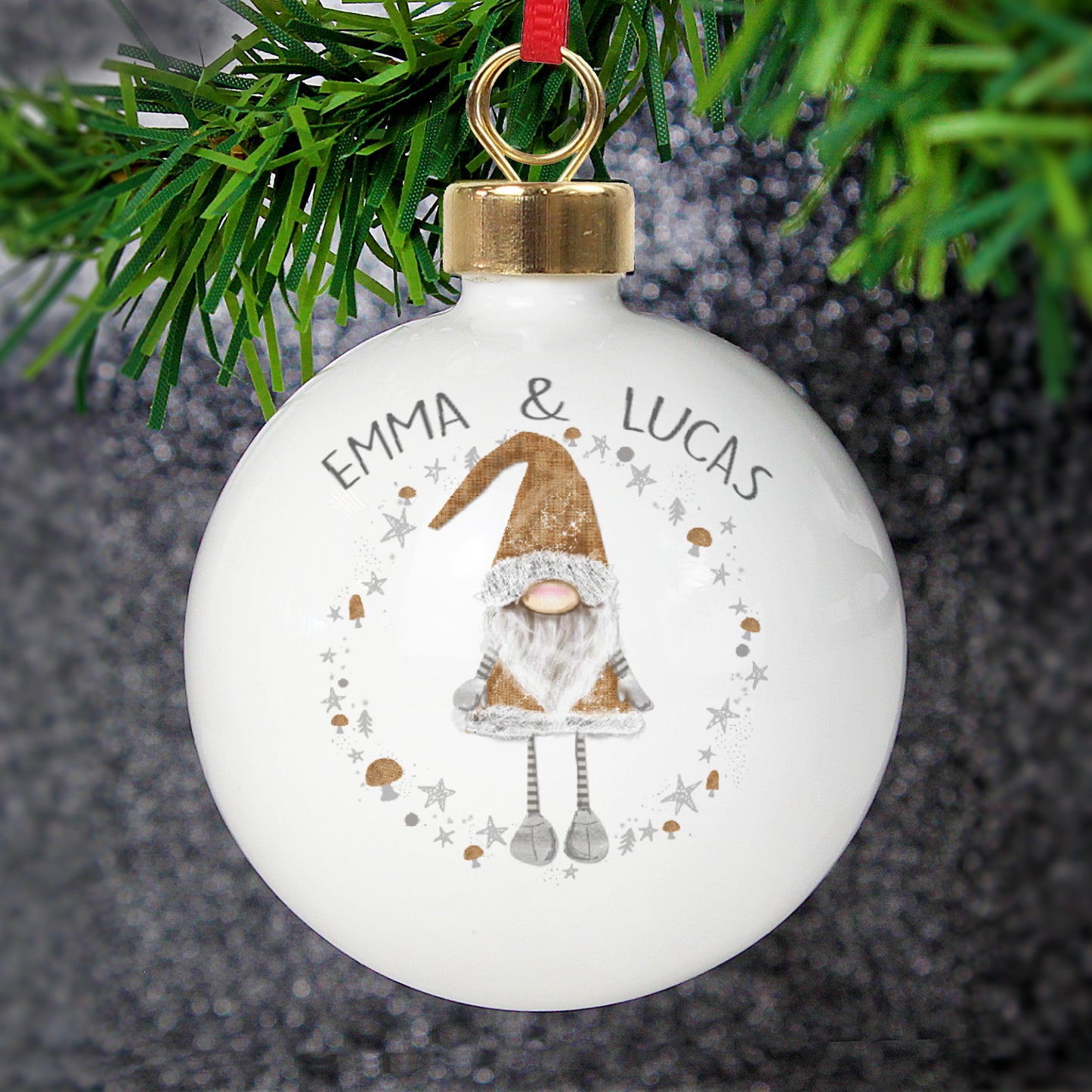 Personalised Christmas Gonk  Bauble - MK&JD Gifts