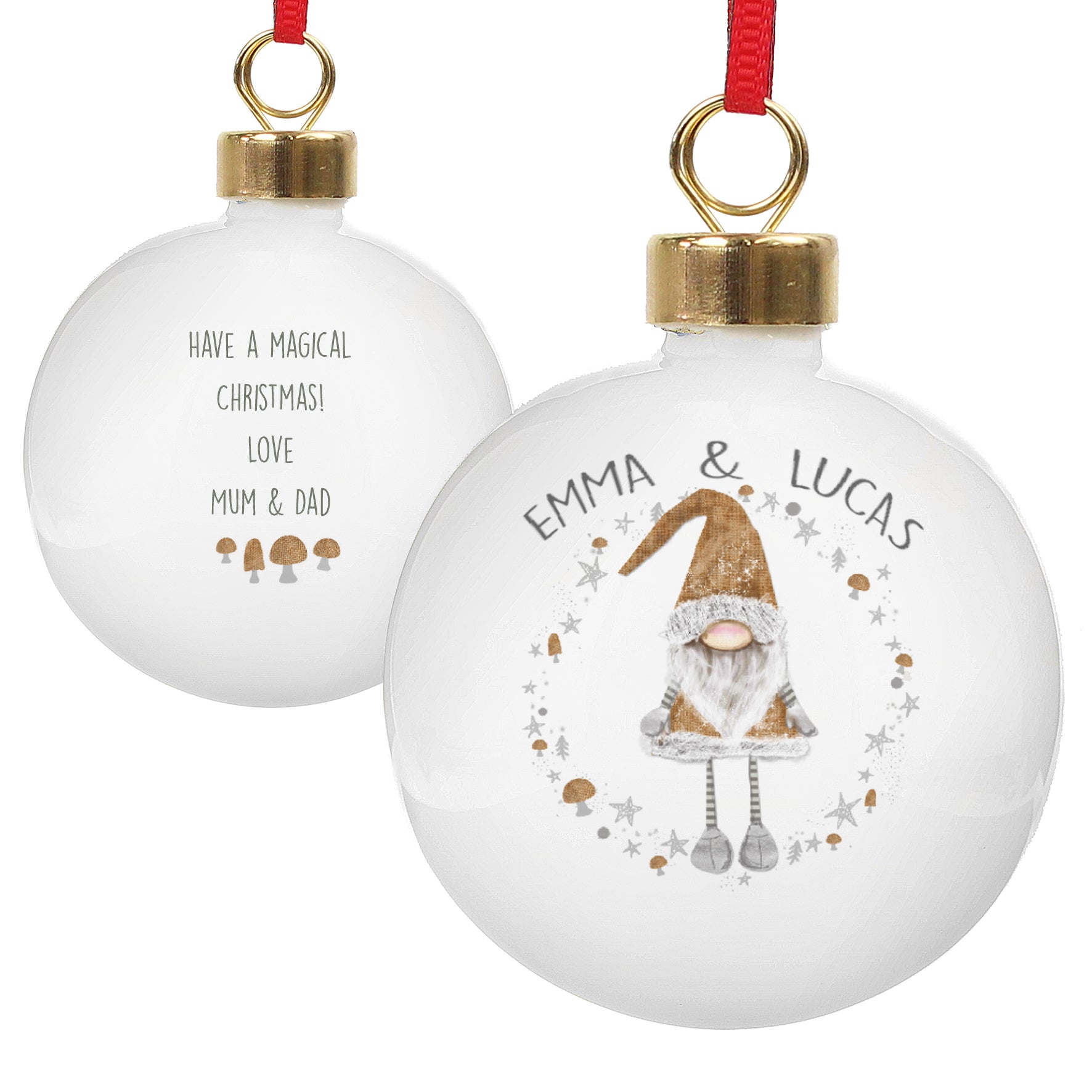 Personalised Christmas Gonk  Bauble - MK&JD Gifts